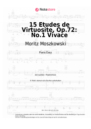 Noten, Akkorde Moritz Moszkowski - 15 Etudes de Virtuosite, Op.72: No.1 Vivace