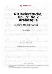 Noten, Akkorde Moritz Moszkowski - 6 Klavierstucke, Op.15: No.2 Arabesque 