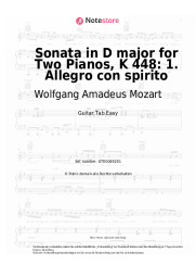undefined Wolfgang Amadeus Mozart - Sonata in D major for Two Pianos, K 448: 1. Allegro con spirito