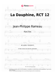 Noten, Akkorde Jean-Philippe Rameau - La Dauphine, RCT 12