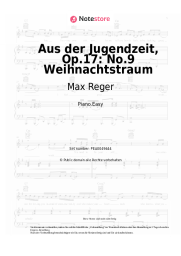 Noten, Akkorde Max Reger - Aus der Jugendzeit, Op.17: No.9 Weihnachtstraum