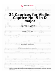 undefined Pierre Rode - 24 Caprices for Violin: Caprice No. 5 in D major