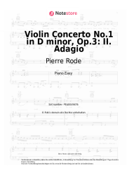 Noten, Akkorde Pierre Rode - Violin Concerto No.1 in D minor, Op.3: II. Adagio