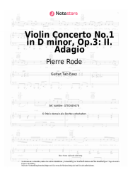 Noten, Akkorde Pierre Rode - Violin Concerto No.1 in D minor, Op.3: II. Adagio