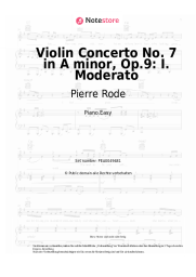Noten, Akkorde Pierre Rode - Violin Concerto No. 7 in A minor, Op.9: I. Moderato