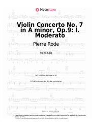 Noten, Akkorde Pierre Rode - Violin Concerto No. 7 in A minor, Op.9: I. Moderato