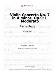 Noten, Akkorde Pierre Rode - Violin Concerto No. 7 in A minor, Op.9: I. Moderato