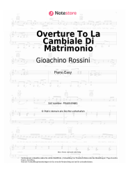 Noten, Akkorde Gioachino Rossini - Overture To La Cambiale Di Matrimonio