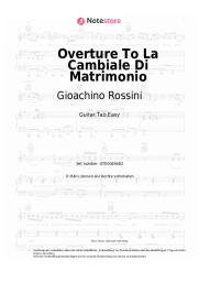 Noten, Akkorde Gioachino Rossini - Overture To La Cambiale Di Matrimonio