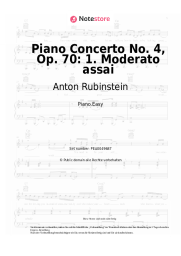 Noten, Akkorde Anton Rubinstein - Piano Concerto No. 4, Op. 70: 1. Moderato assai