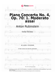 Noten, Akkorde Anton Rubinstein - Piano Concerto No. 4, Op. 70: 1. Moderato assai