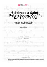 Noten, Akkorde Anton Rubinstein - 6 Soirees a Saint-Petersbourg, Op.44: No.1 Romance