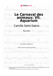 Noten, Akkorde Camille Saint-Saens - Le Carnaval des animaux: VII. Aquarium