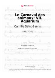 Noten, Akkorde Camille Saint-Saens - Le Carnaval des animaux: VII. Aquarium