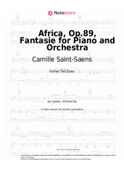 Noten, Akkorde Camille Saint-Saens - Africa, Op.89, Fantasie for Piano and Orchestra