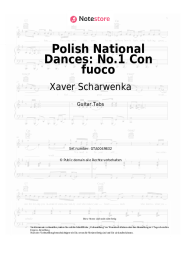 Noten, Akkorde Xaver Scharwenka - Polish National Dances, Op.3: No.1 Con fuoco (E-flat minor)