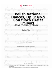 Noten, Akkorde Xaver Scharwenka - Polish National Dances, Op.3: No.5 Con fuoco (B-flat minor)