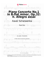 Noten, Akkorde Xaver Scharwenka - Piano Concerto No.1 in B-flat minor, Op.32: II. Allegro assai