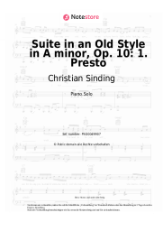 undefined Christian Sinding - Suite in an Old Style in A minor, Op. 10: 1. Presto