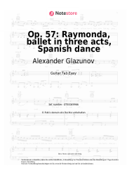 Noten, Akkorde Alexander Glazunov - Op. 57: Raymonda, ballet in three acts, Spanish dance