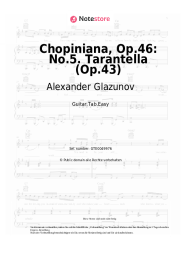 undefined Alexander Glazunov - Chopiniana, Op.46: No.5. Tarantella (Op.43)