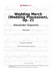 undefined Alexander Glazunov - Wedding March (Wedding Procession), Op. 21