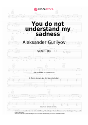 undefined Aleksander Gurilyov - You do not understand my sadness