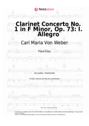 Noten, Akkorde Carl Maria Von Weber - Clarinet Concerto No. 1 in F Minor, Op. 73: I. Allegro