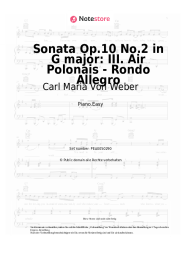 undefined Carl Maria Von Weber - Sonata Op.10 No.2 in G major: III. Air Polonais - Rondo Allegro