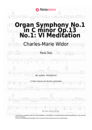 undefined Charles-Marie Widor - Organ Symphony No.1 in C minor Op.13 No.1: VI Meditation