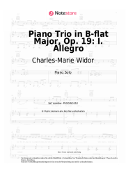 Noten, Akkorde Charles-Marie Widor - Piano Trio in B-flat Major, Op. 19: I. Allegro