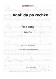 Noten, Akkorde Folk song - Vdol' da po rechke