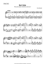 Noten, Akkorde Wolfgang Amadeus Mozart - Le Nozze di Figaro, K. 492: Non piu andrai