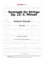 Noten, Akkorde Antonin Dvorak - Serenade for Strings Op. 22: II. Minuet