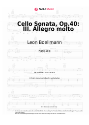 undefined Leon Boellmann - Cello Sonata, Op.40: III. Allegro molto