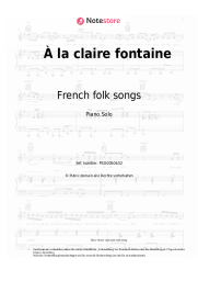 Noten, Akkorde French folk songs - À la claire fontaine