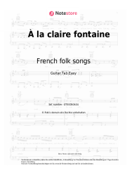 Noten, Akkorde French folk songs - À la claire fontaine