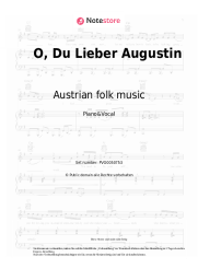 Noten, Akkorde Austrian folk music - O, Du Lieber Augustin