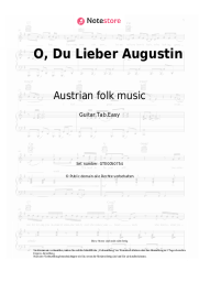 Noten, Akkorde Austrian folk music - O, Du Lieber Augustin