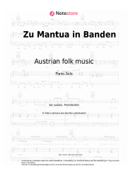 Noten, Akkorde Austrian folk music - Zu Mantua in Banden