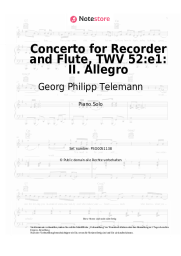 undefined Georg Philipp Telemann - Concerto for Recorder and Flute, TWV 52:e1: II. Allegro