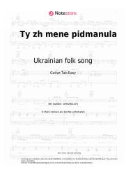 Noten, Akkorde Ukrainian folk song - Ty zh mene pidmanula