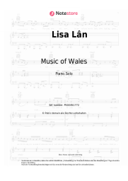 Noten, Akkorde Music of Wales - Lisa Lân