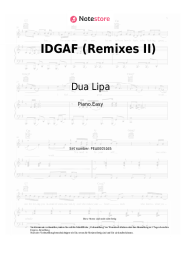 Noten, Akkorde Dua Lipa - IDGAF (Remixes II)