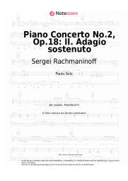 Noten, Akkorde Sergei Rachmaninoff - Piano Concerto No.2, Op.18: II. Adagio sostenuto