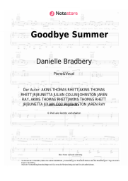 Noten, Akkorde Danielle Bradbery, Thomas Rhett - Goodbye Summer