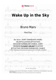 Noten, Akkorde Bruno Mars, Gucci Mane, Kodak Black - Wake Up in the Sky