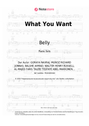 Noten, Akkorde Belly, The Weeknd - What You Want