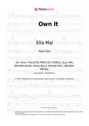 Noten, Akkorde Ella Mai - Own It