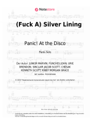 Noten, Akkorde Panic! At the Disco - (Fuck A) Silver Lining